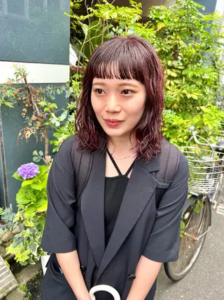 セミロング カラー 宮川 日菜子のヘアスタイル