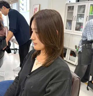 ミディアム 榎本雪来⛄️ メンズカット✂️のヘアスタイル