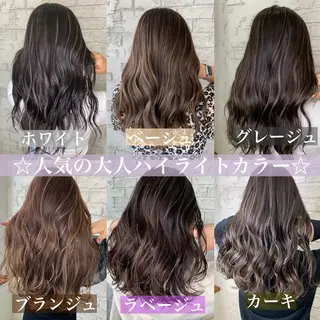 セミロング 🇺🇸ハイライト特 化美容師🇺🇸漆沢のヘアスタイル