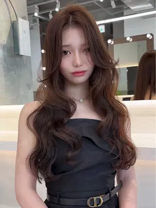 ロング カラー 韓国ヘア×髪質改善 サロンmareのヘアスタイル