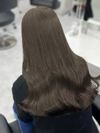 セミロング カラー 透明感ブリーチなし♡ 赤み消しNO.1渡邉のヘアスタイル