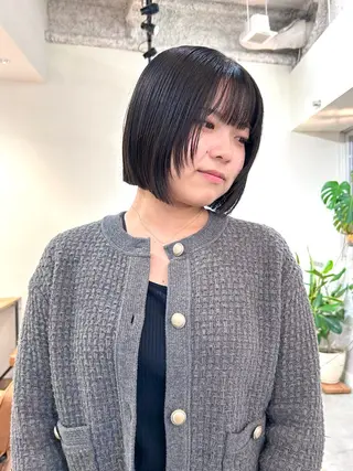 ショート 切りっぱなしボブ 大阪梅田/きょうかのヘアスタイル