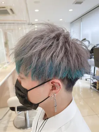 メンズ IwAsh中山所属・✂︎中山ブリーチ・ パーマ✂︎露木智也のヘアスタイル