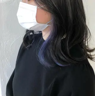 ミディアム カラー 💙あかみね 💙(mine)のヘアスタイル