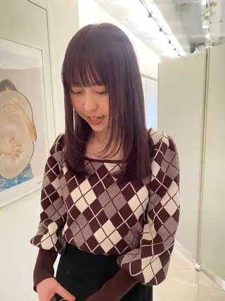 ミディアム Tomoka🐶🌟 似合わせカット✂︎のヘアスタイル