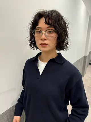 ショート パーマ センスをお届けします 大谷将生INFPのヘアスタイル