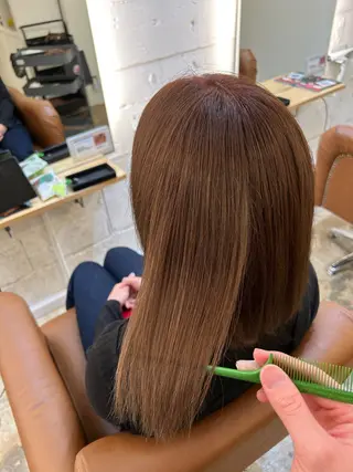 ミディアム カラー AMBERGLEAM Hair&Cloth Yoga所属・Ryo☘縮毛矯正/ パーマ/ブリーチ/のヘアスタイル
