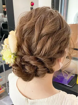 セミロング 艶ピンク*ヘアセット 🌙shioriのヘアスタイル