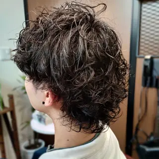 ミディアム パーマ メンズ メンズ/ケアパーマ /hayashiのヘアスタイル
