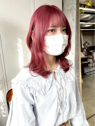 ミディアム フェザーパーマ/ 山口大輝のヘアスタイル