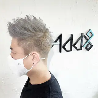 ショート カラー パーマ ヘアアレンジ メンズ Add9 柳田健登のヘアスタイル