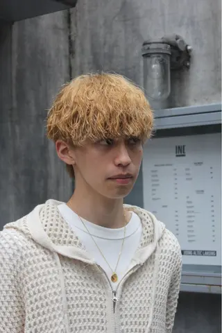 ショート カラー パーマ メンズ メンズ特化   西野 晴紀のヘアスタイル