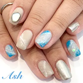 ネイル 🩵NORIKO 上品ネイルが得意🩵のネイルデザイン