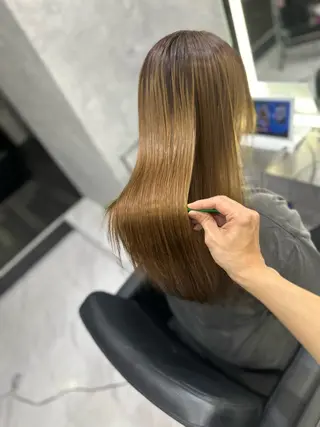 ロング パーマ CS made by SHACHU栄店所属・透明感/ブリーチ縮毛 /髪質改善/星野純一のヘアスタイル
