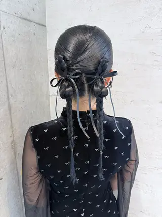 ロング ヘアアレンジ 女性に人気♪ はやしほのかのヘアスタイル