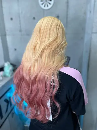 ロング カラー ヘアアレンジ 🌟ブリーチ/ ウルフカット渋谷☀️のヘアスタイル