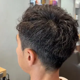 メンズ 艶暖色カラー🍒 縮毛矯正ほののヘアスタイル