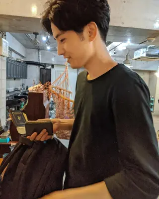 ショート パーマ メンズ 南堀江 möwen ( メーヴェ )所属・mowen RUIのヘアスタイル