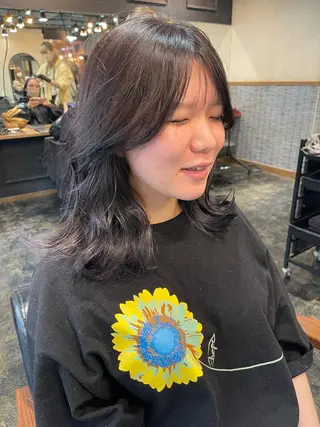 セミロング 韓国 / 中国ヘア 🦋Noniのヘアスタイル