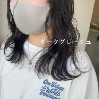 セミロング カラー 入江 志穂のヘアスタイル