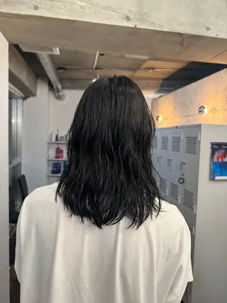 ロング パーマ 原 鉄心のヘアスタイル