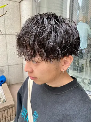 ショート パーマ メンズ 酸スト/フェザー パーマ/三谷海斗のヘアスタイル