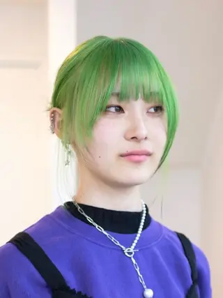 セミロング カラー ヘアアレンジ 🦠カラーリスト/ 魚瀬あおい🦠のヘアスタイル