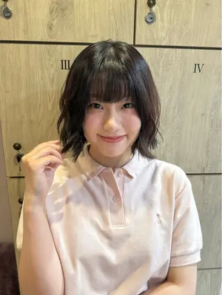 ショート カラー なつき/ 艶カラー/縮毛矯正のヘアスタイル