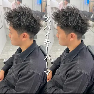 ショート パーマ メンズ 亀井隆汰/メンズ専門 パーマ特化美容師のヘアスタイル