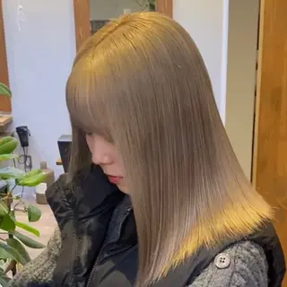 セミロング カラー 履歴修正ハイトーン TAKEのヘアスタイル