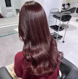 ロング カラー 🫧うる艶トレンド 🫧透明感カラーのヘアスタイル