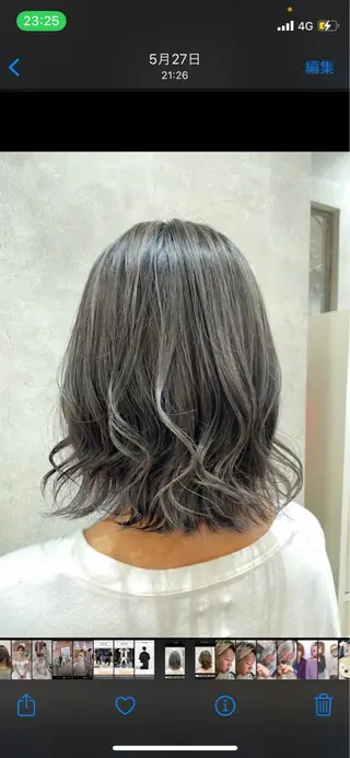 ショート カラー ヘアアレンジ 🍑🧋ハイトーン 暖色カラーlucaのヘアスタイル