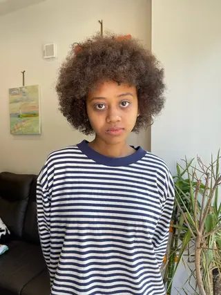 ミディアム カラー アトム/ウルフ パーマ/レイヤーのヘアスタイル