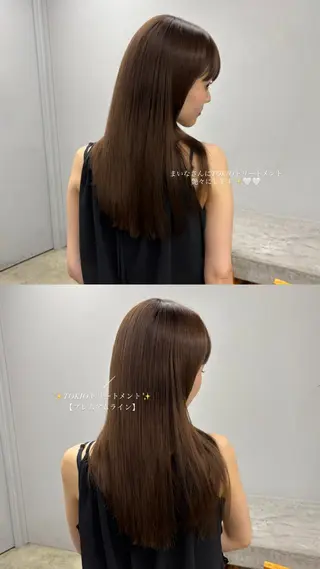 セミロング カラー nude所属・𝐀𝐦𝐞𝐫𝐢 /透明感カラーのヘアスタイル