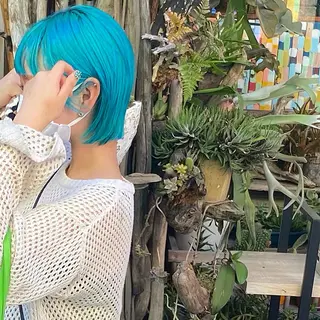 ショート カラー ヘアアレンジ ボブハイトーン🦖 デザインMAMIのヘアスタイル