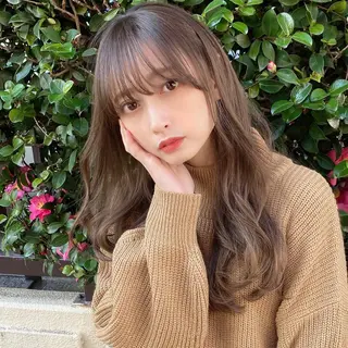 セミロング カラー 髪質改善くすみカラー 🍀/石川大輔のヘアスタイル