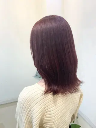 ミディアム カラー 髪質改善カラー🤍 エクステ✨君島由実子のヘアスタイル