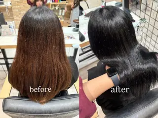 セミロング ハイトーン/レイヤー /メンズパーマのヘアスタイル