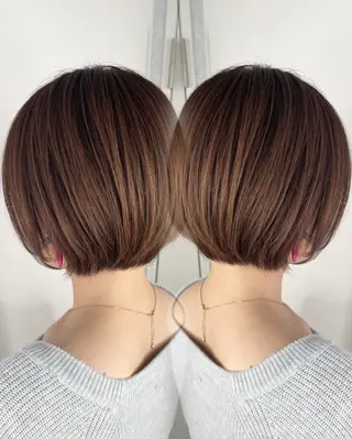 ショート 🫧ショート・レイヤ ー・縮毛矯正🫧のヘアスタイル