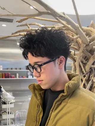 ショート パーマ メンズ 【圧倒的センス】 まる/メンズカラーのヘアスタイル