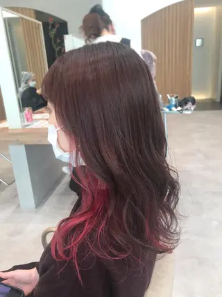 セミロング カラー 木野田 萌のヘアスタイル