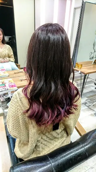 ロング カラー ACROあべの店所属・艶カラー/インナー /グラデ/大西小百合のヘアスタイル