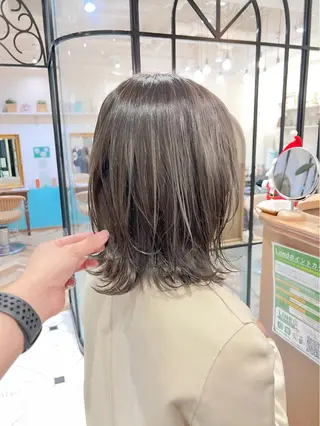 セミロング カラー パーマ 🇰🇷韓国レイヤー 錦糸町【北山謙三】のヘアスタイル