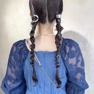 ロング ヘアアレンジ 梅田美容室 山崎海波のヘアスタイル