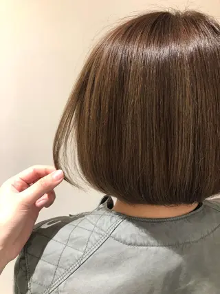 ミディアム カラー パーマ ヘアアレンジ メンズ キッズ ネイル マツエク・マツパ 韓国ヘア♡おくれ毛♡ ボブ♡sayakaのヘアスタイル