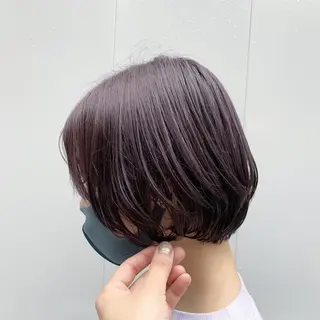 ミディアム カラー ヘアアレンジ 🫧透明感カラー/ ボブ/小笠原🪽のヘアスタイル