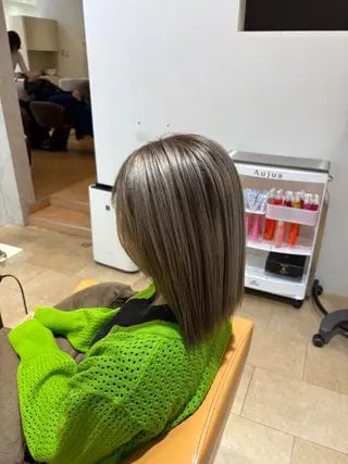 セミロング カラー あいり 福岡美容師のヘアスタイル
