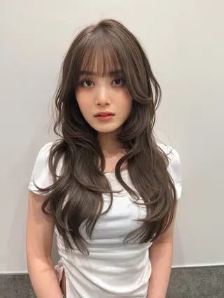 ロング カラー LATTE  渋谷所属・♡レイヤーカット れお♡のヘアスタイル
