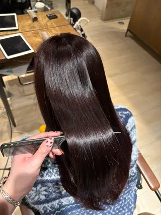 ロング カラー 韓国ヘア/レイヤー/ 顔まわり足立遥奈のヘアスタイル