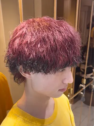 カラー バレイヤージュ 🌈 ハイシマ ユウイのヘアスタイル